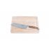Laguiole Style de Vie Luxury Line Couteau Santoku Bois d'olivier avec Planche à découper Bois